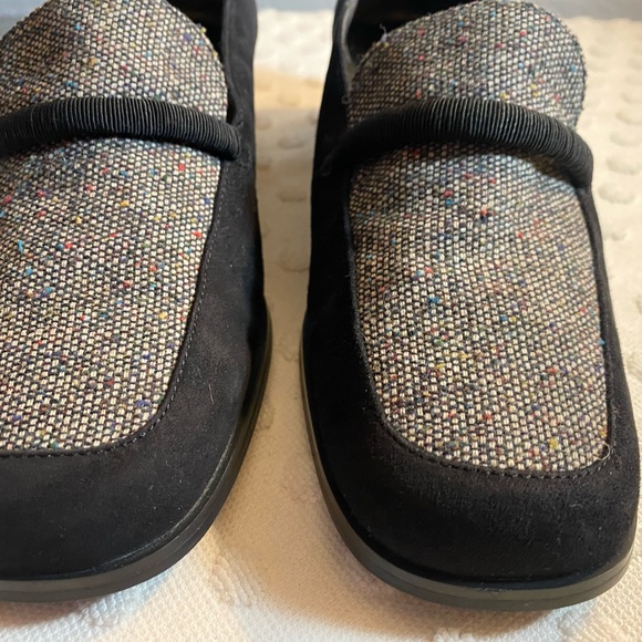 JONES NEW YORK black vegan suede/ gray tweed loafer - Picture 6 of 12